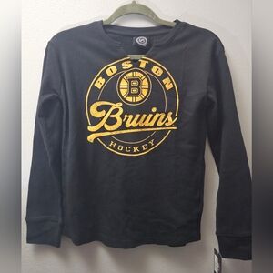 NWT Girls Boston Bruins Hockey Licensed NHL Tee T-shirt Size L 10/12